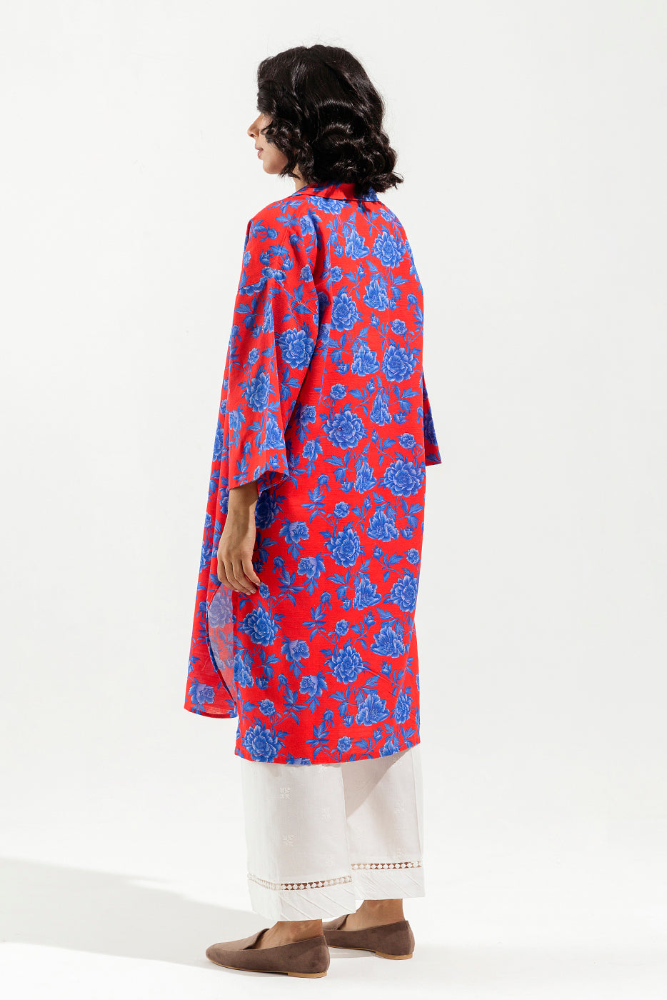 PRINTED JACQ KHADDAR SHIRT (PRET)