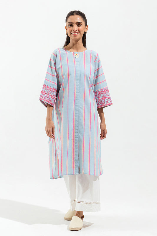 EMBROIDERED CHAMBRAY SHIRT (PRET)