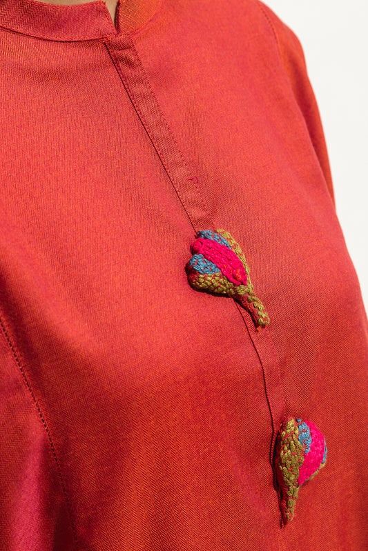 EMBROIDERED YARN DYED SHIRT (PRET)