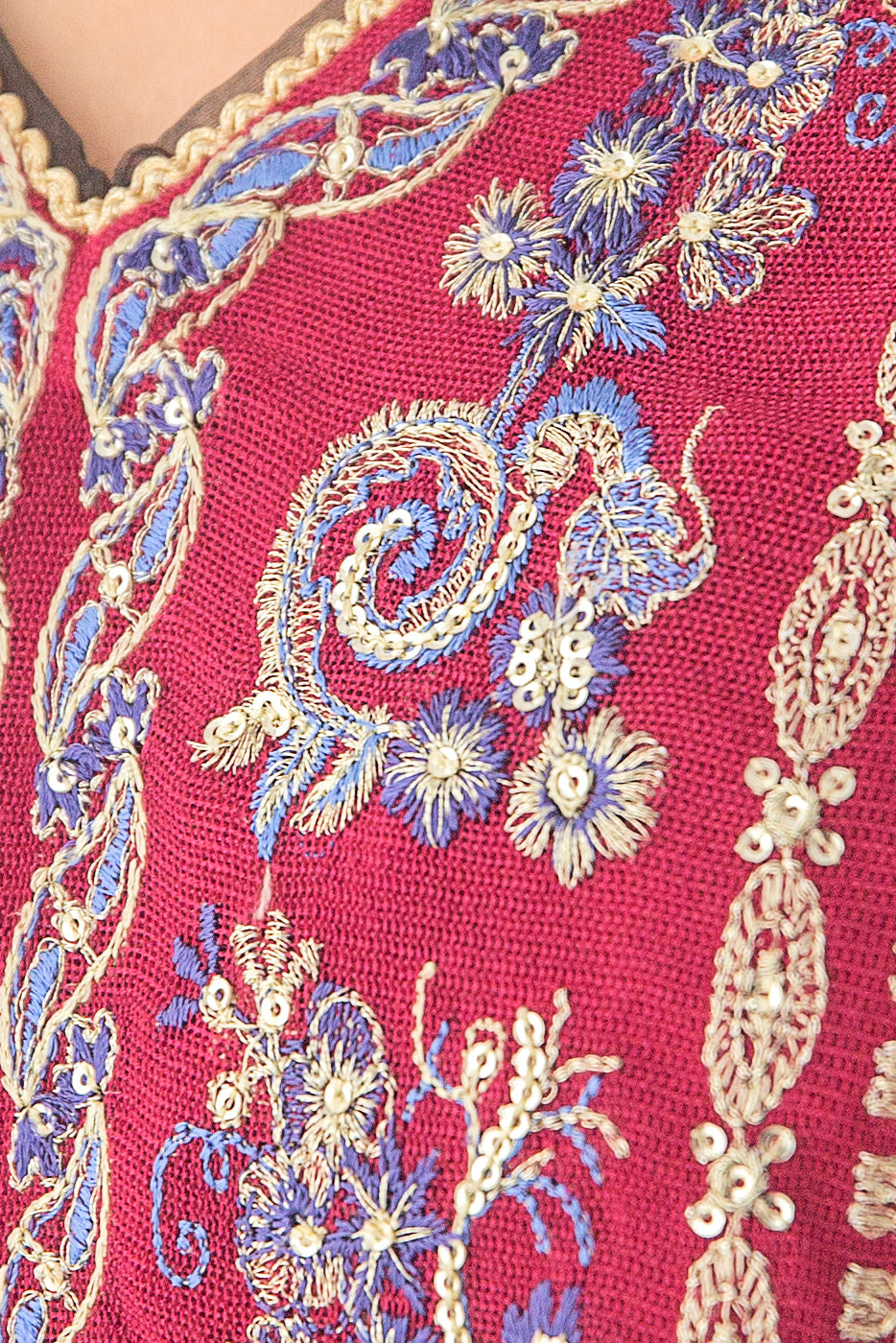 EMBROIDERED COTTON NET SHIRT (LUXURY PRET)