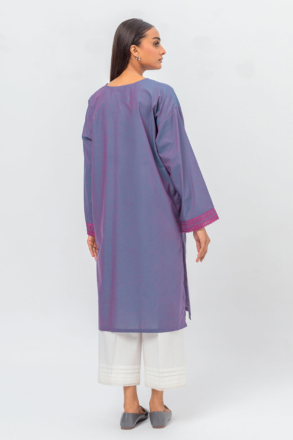 EMBROIDERED CHAMBRAY SHIRT (PRET)