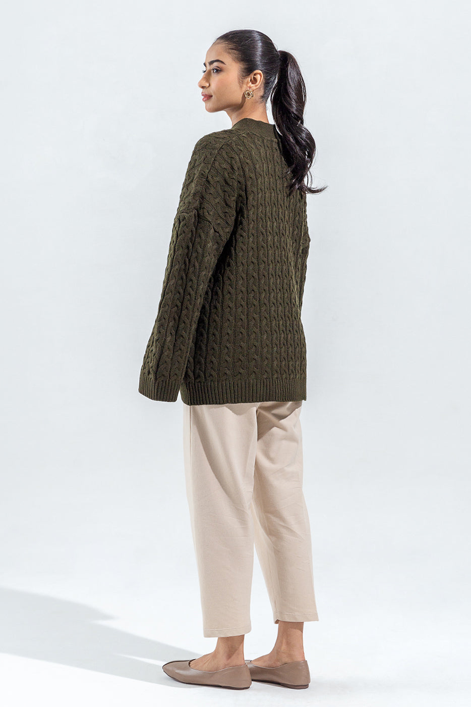 CABLE KNIT SHRUG