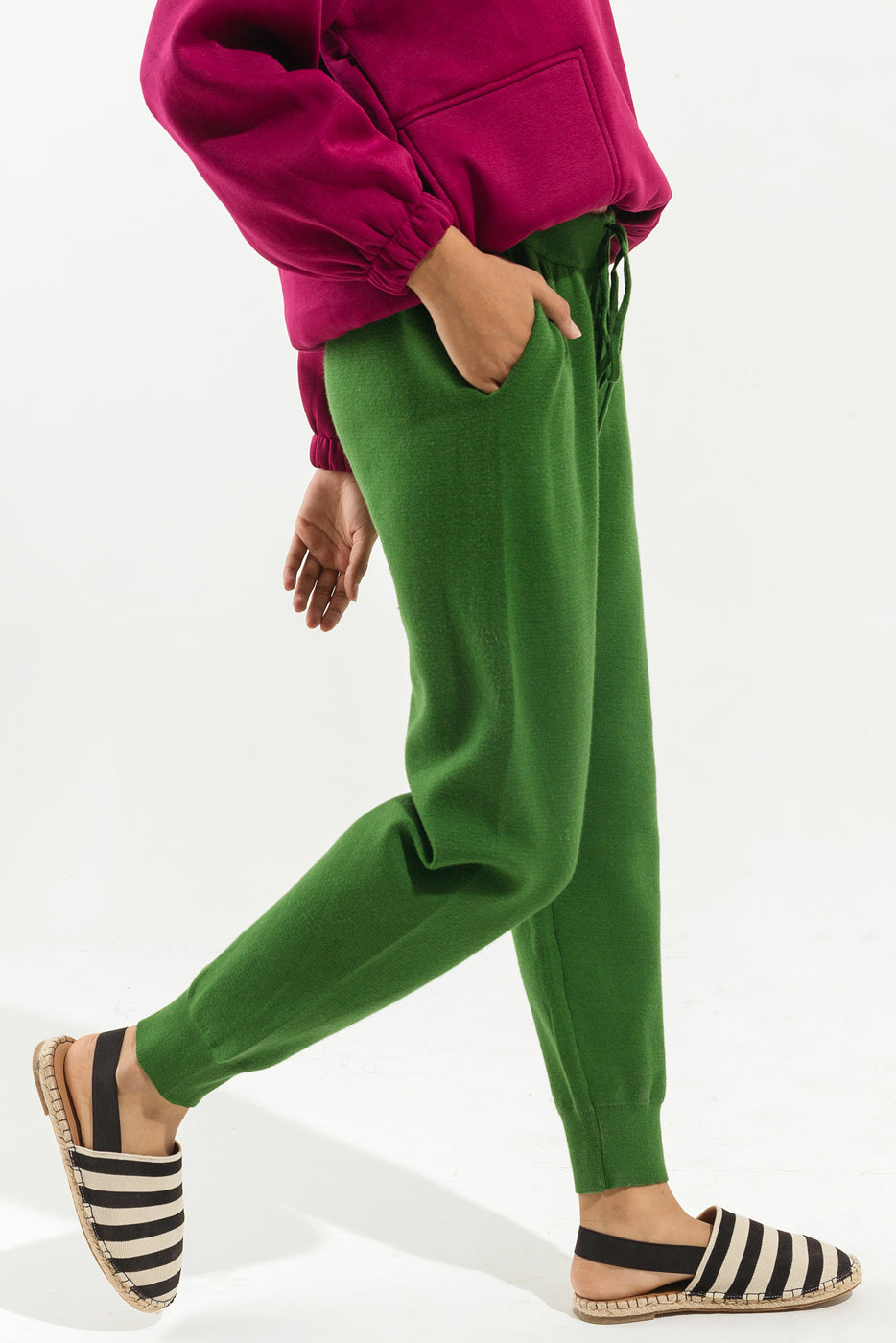 GREEN SWEATER JOGGER PANTS