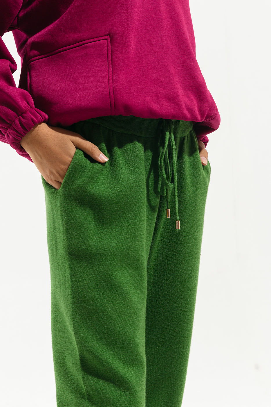 GREEN SWEATER JOGGER PANTS