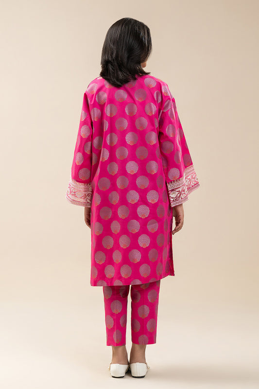 2 PIECE EMBROIDERED JACQUARD SUIT (PRET)
