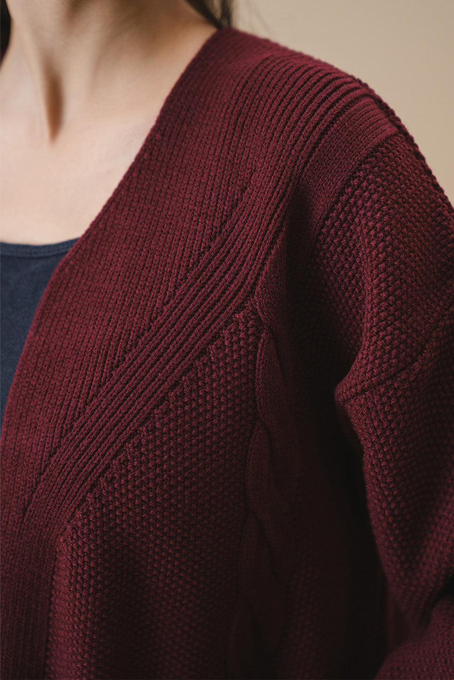 CABLE-KNIT SHRUG