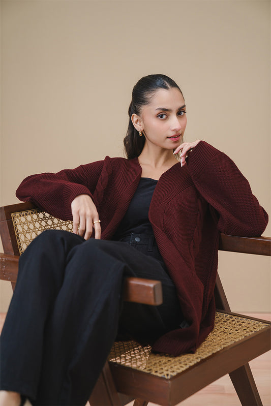 CABLE-KNIT SHRUG