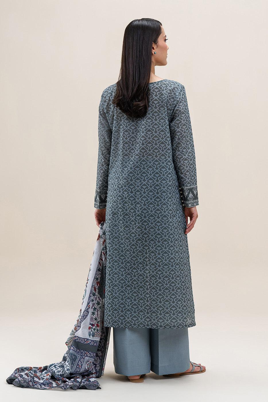 3 PIECE PRINTED LAWN SUIT-LAUREL BAY (UNSTITCHED)