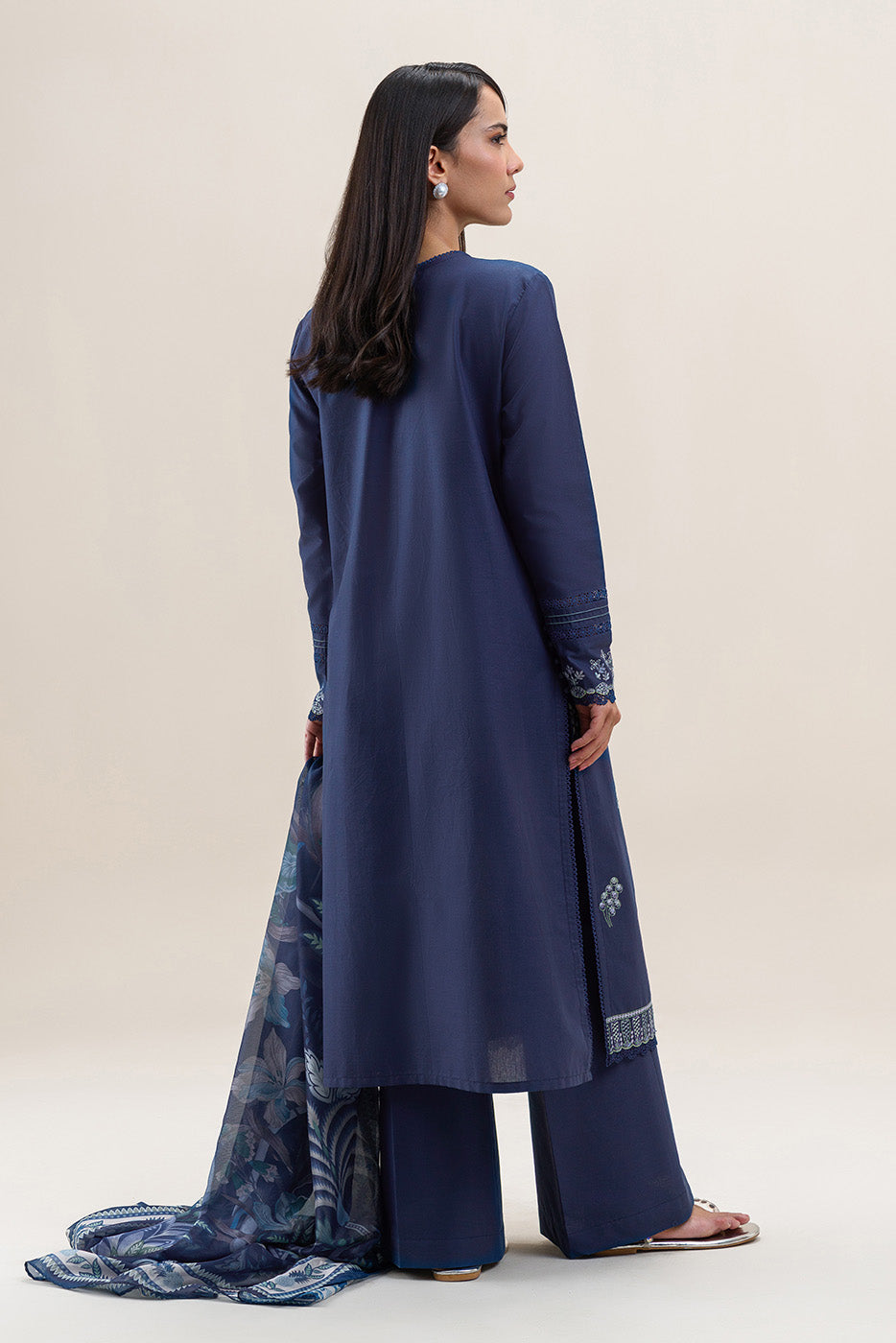 3 PIECE EMBROIDERED LAWN SUIT-PRUSSIAN LUX (UNSTITCHED)