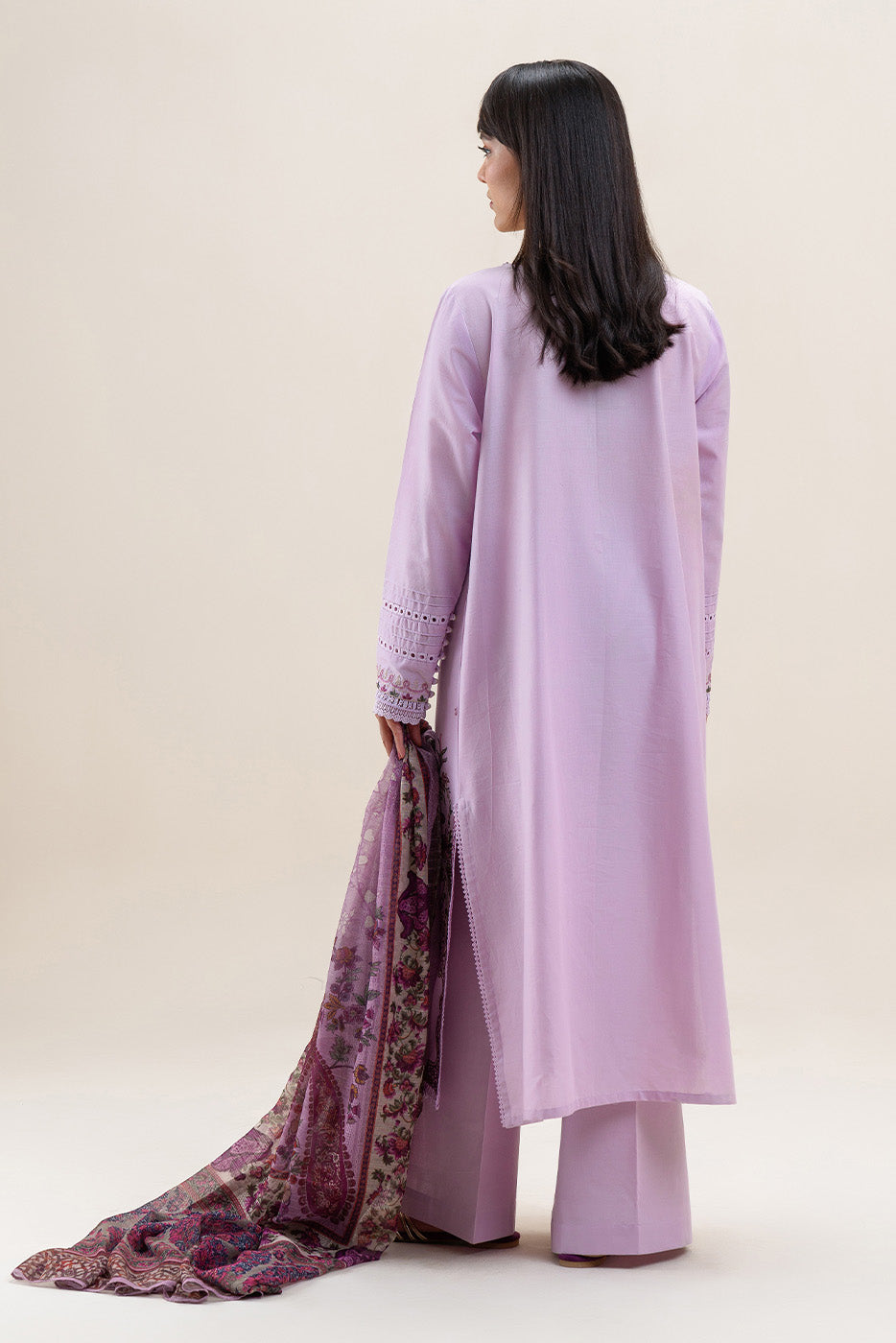 3 PIECE EMBROIDERED LAWN SUIT-LILAC MELODY (UNSTITCHED)