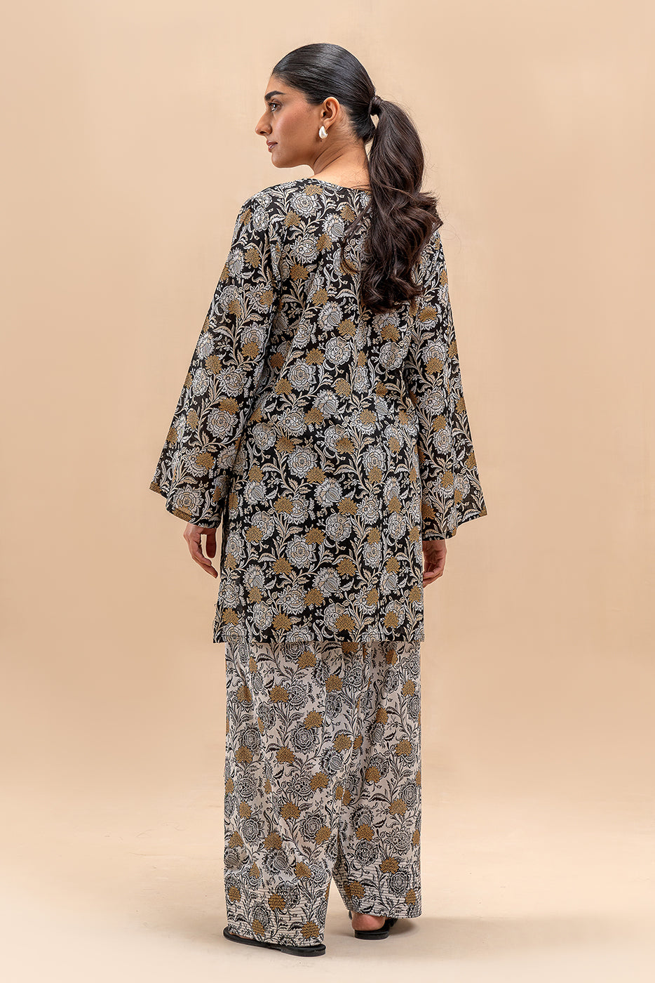 2 PIECE PRINTED LAWN SUIT-RAVEN GRACE (UNSTITCHED)