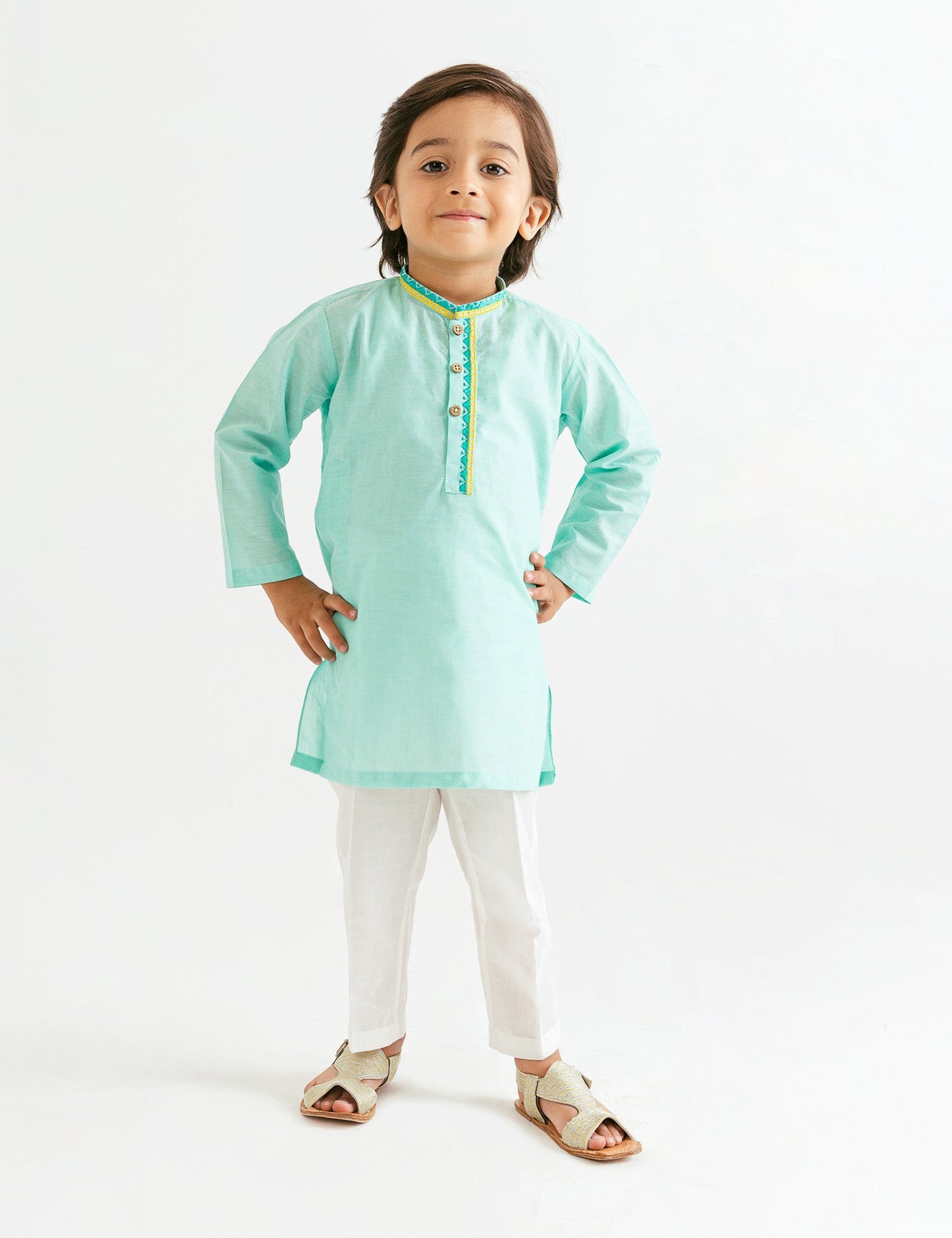 Embroidered KURTA GREIGE