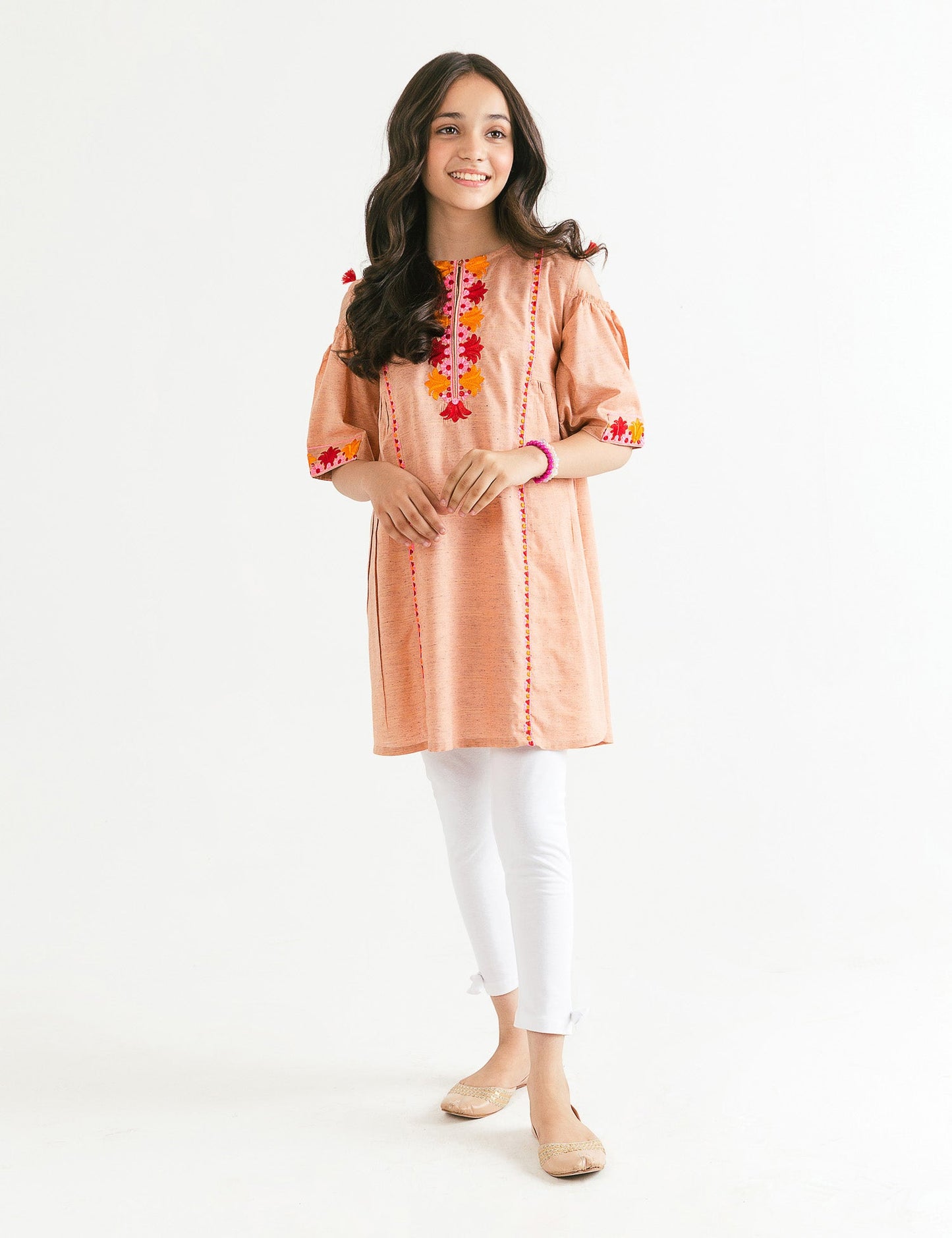 COLD SHOULDER Embroidered TOP