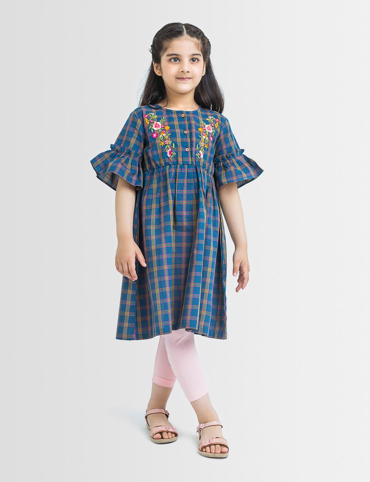 Plaids Embroidered Top (6551401857176)
