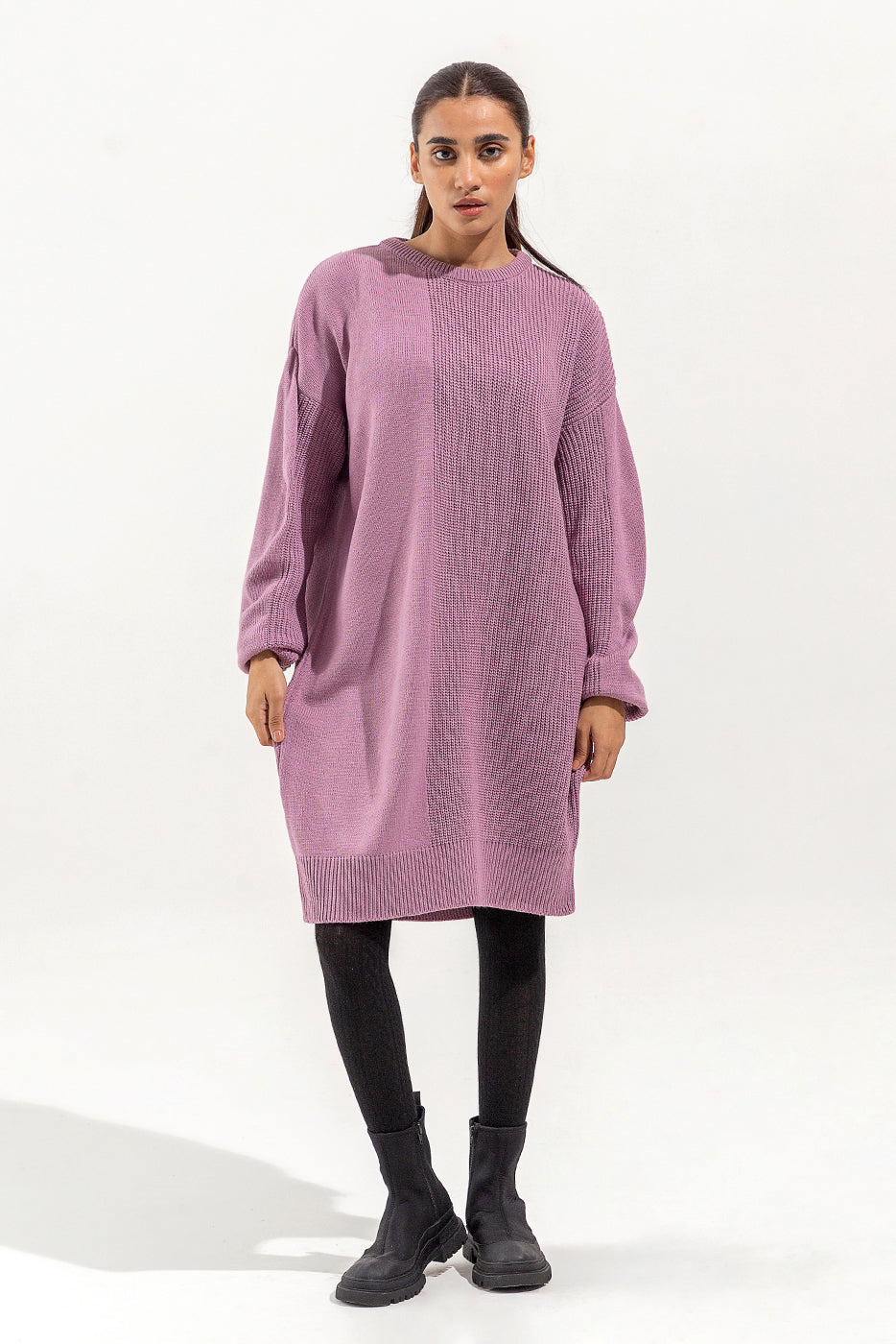 KNITTED KNEE LENGTH DRESS