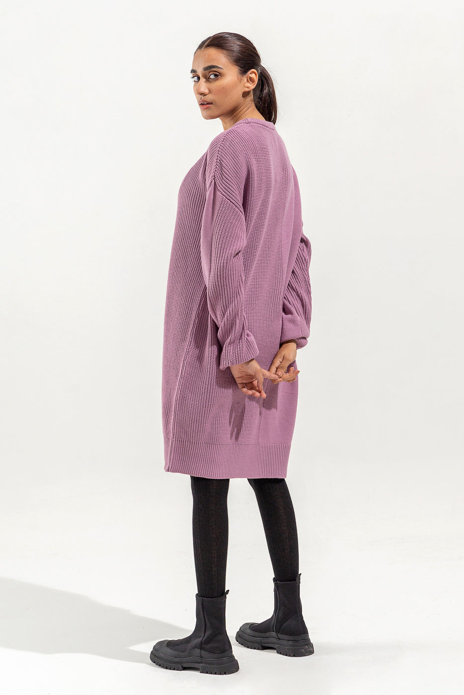 KNITTED KNEE LENGTH DRESS