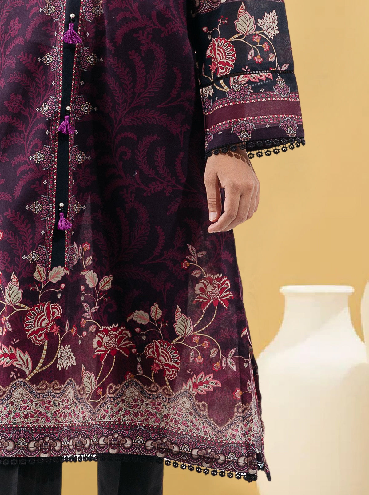 1 PIECE - PRINTED LAWN SHIRT - CHINTZ CHIC MORBAGH SU_22