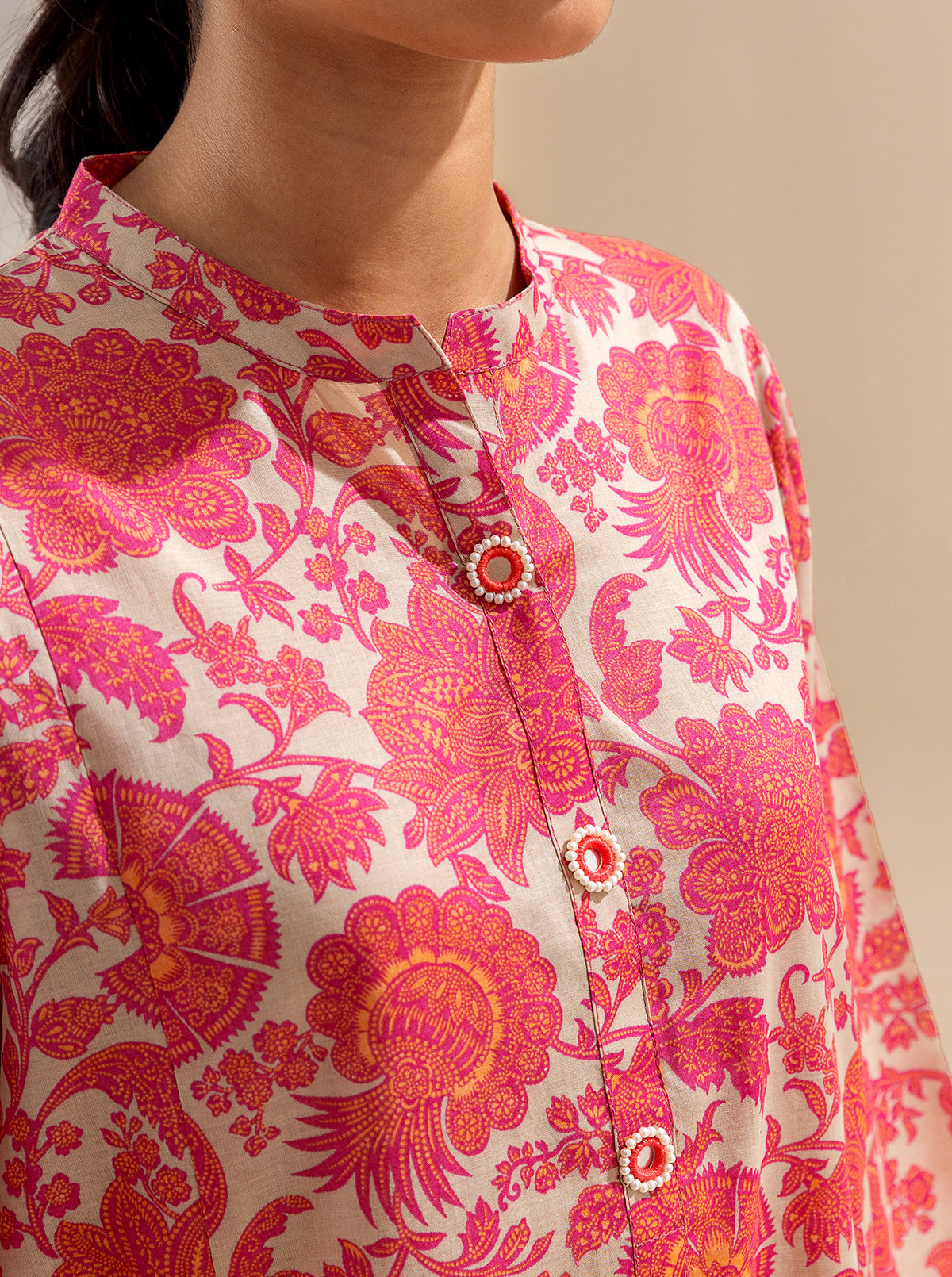 2 PIECE PRINTED LAWN -BLUSH GARDEN BT-MORBAGH SU_24