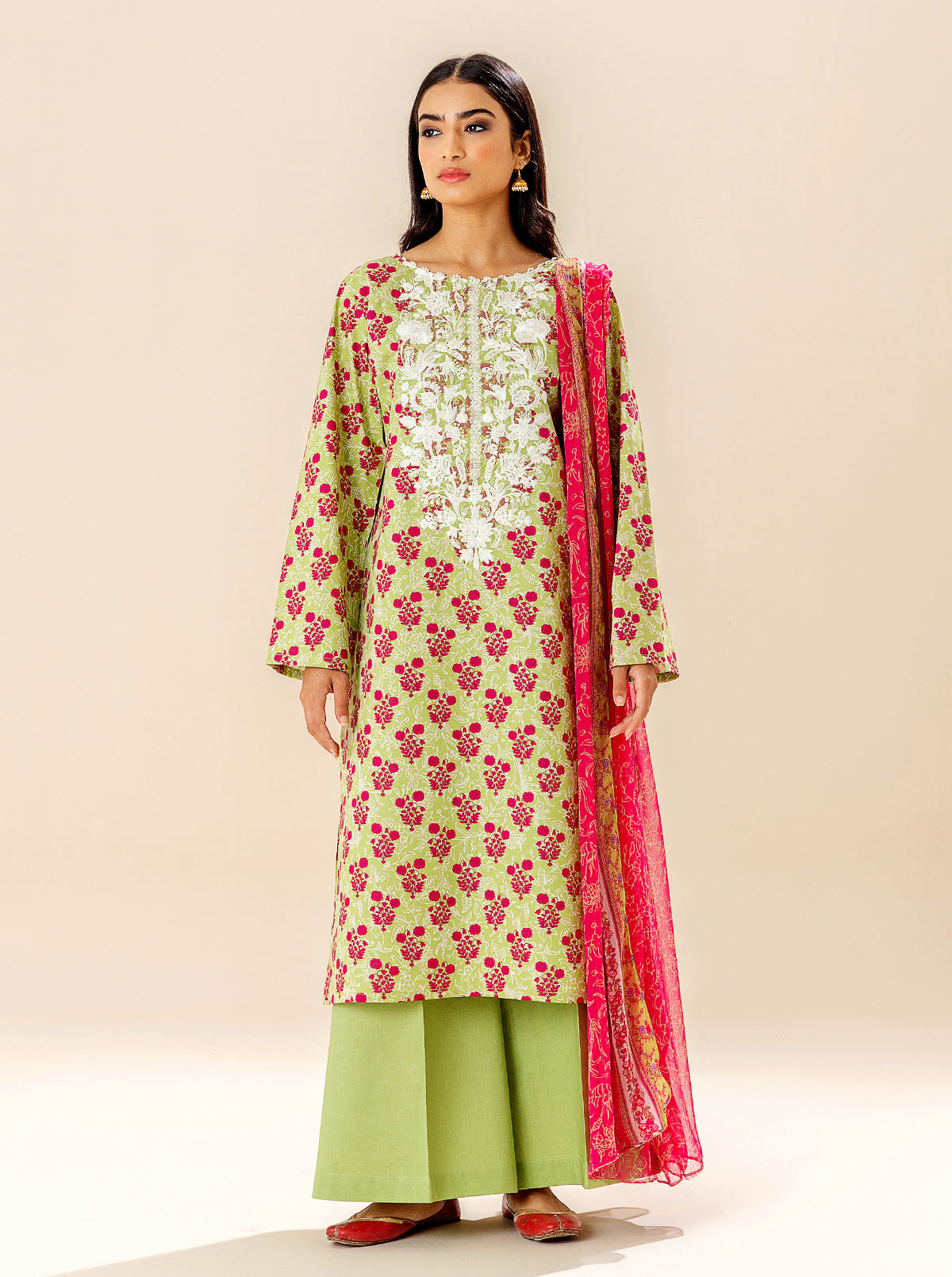 3 PIECE EMBROIDERED LAWN SUIT - MEADOW GRASS BT-MORBAGH SU_24