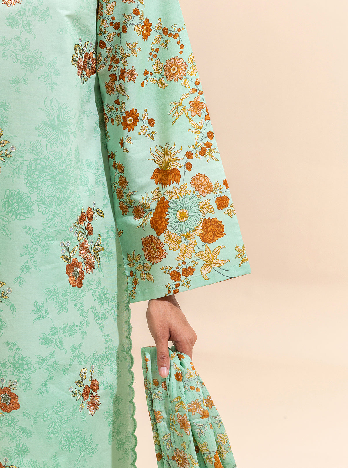 3 PIECE EMBROIDERED LAWN SUIT-SEA SHORE BT-MORBAGH SU_24