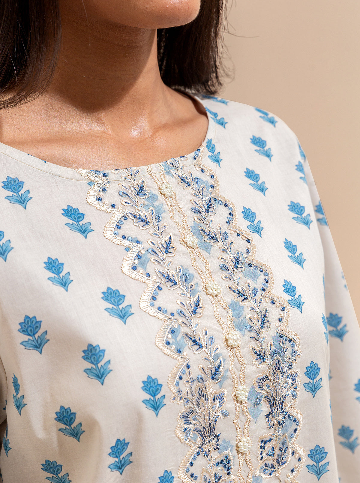 3 PIECE EMBROIDERED LAWN SUIT-BLUE GEMS BT-MORBAGH SU_24