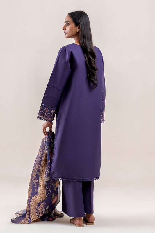 3 PIECE EMBROIDERED LAWN SUIT-FLORAL HAZE (UNSTITCHED)