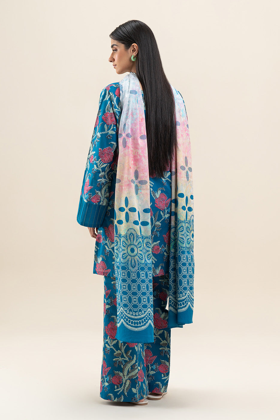 3 PIECE PRINTED LAWN SUIT-FLORAL WEAVE (UNSTITCHED)