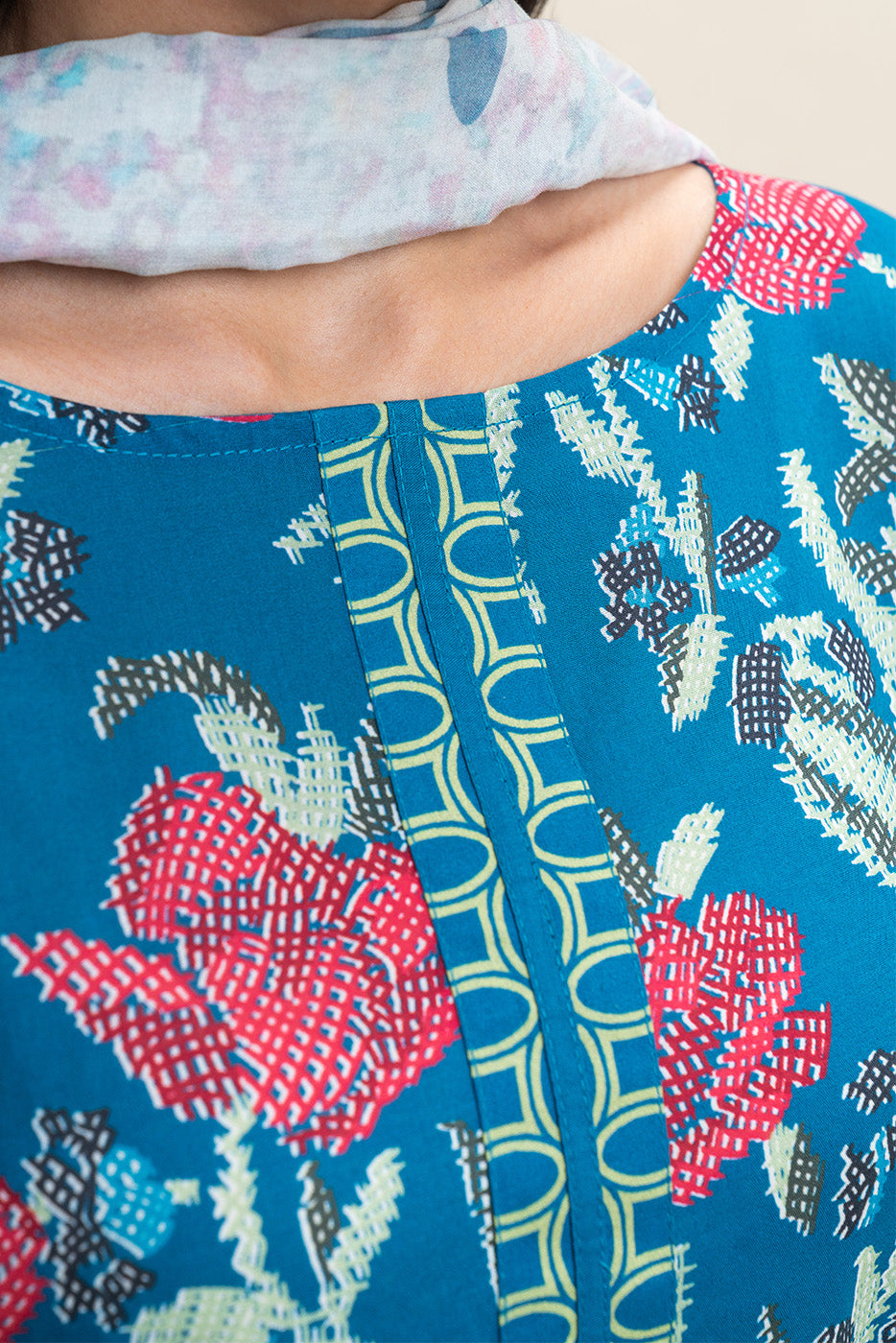 3 PIECE PRINTED LAWN SUIT-FLORAL WEAVE (UNSTITCHED)