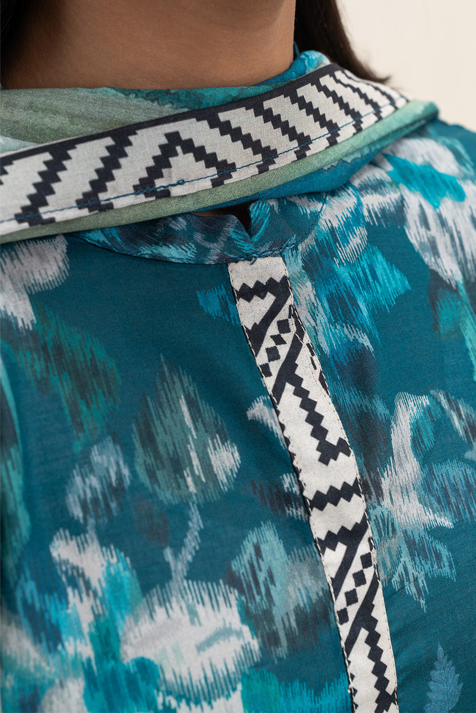3 PIECE PRINTED LAWN SUIT-AEGEAN HAZE (UNSTITCHED)