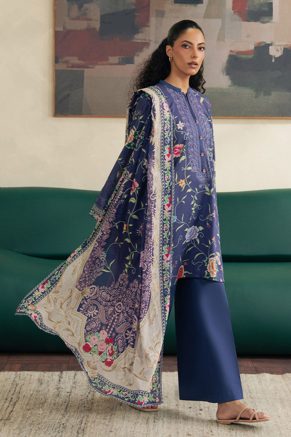 3 PIECE PRINTED LAWN SUIT-IMPERIAL AURA (UNSTITCHED)