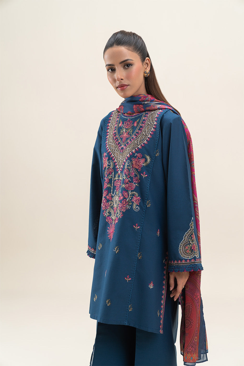 3 PIECE EMBROIDERED LAWN SUIT-CERULEAN DREAM (UNSTITCHED)