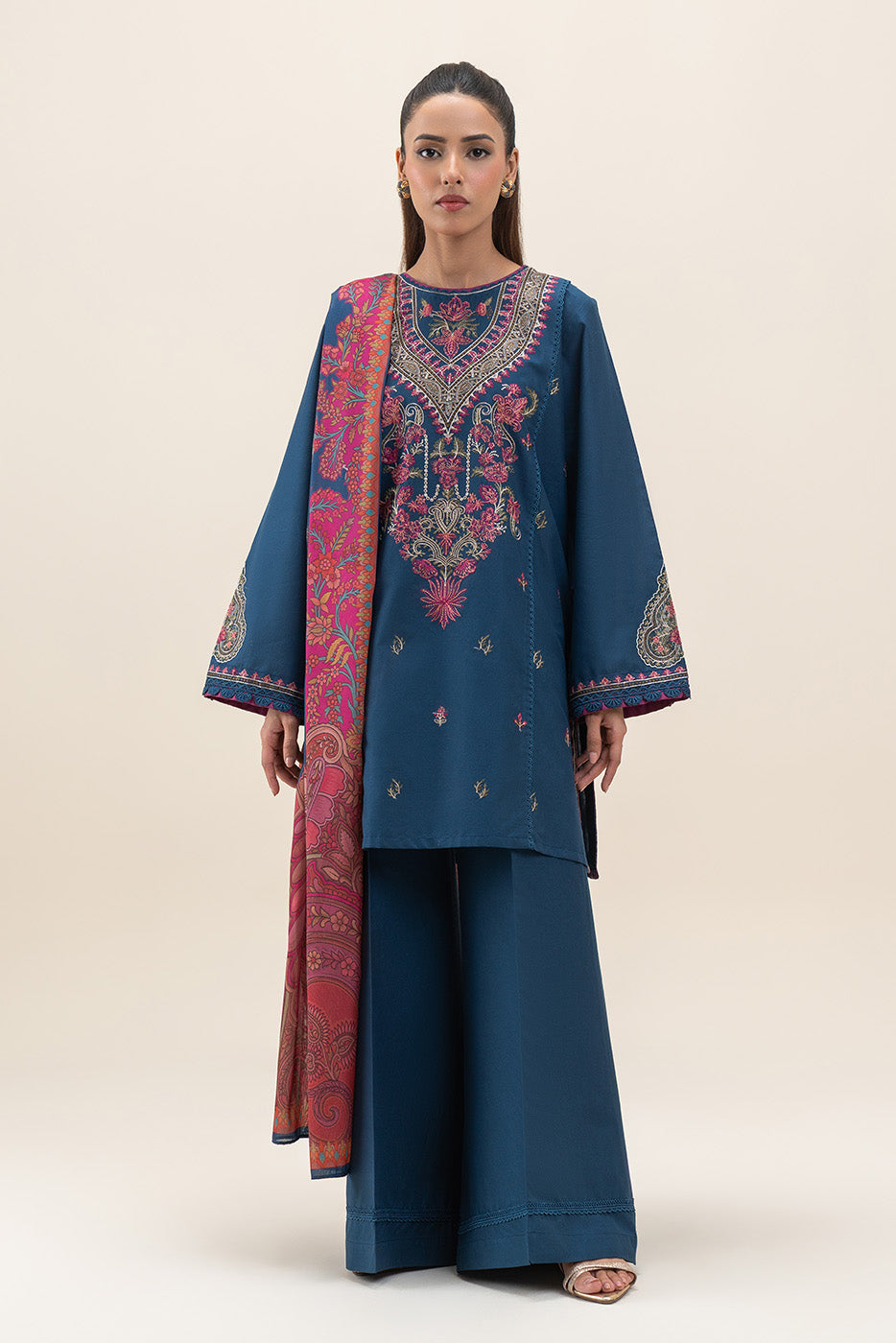 3 PIECE EMBROIDERED LAWN SUIT-CERULEAN DREAM (UNSTITCHED)