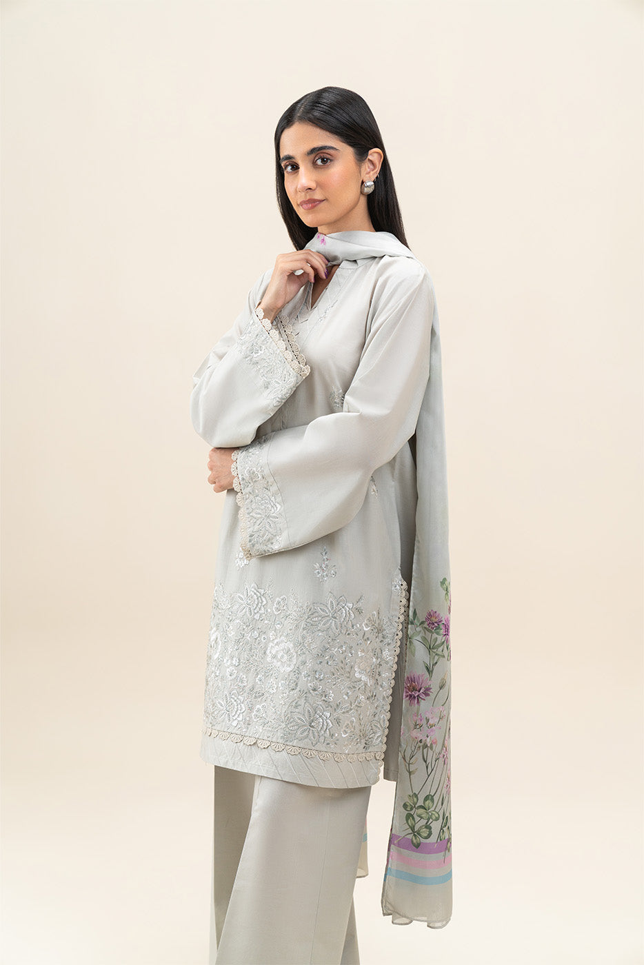 3 PIECE EMBROIDERED LAWN SUIT-STONE GRACE (UNSTITCHED)