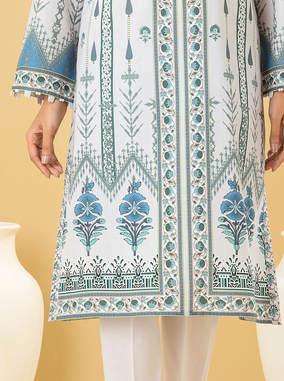 1 PIECE - PRINTED LAWN SHIRT - SPRING ESSENTIAL MORBAGH SU_22