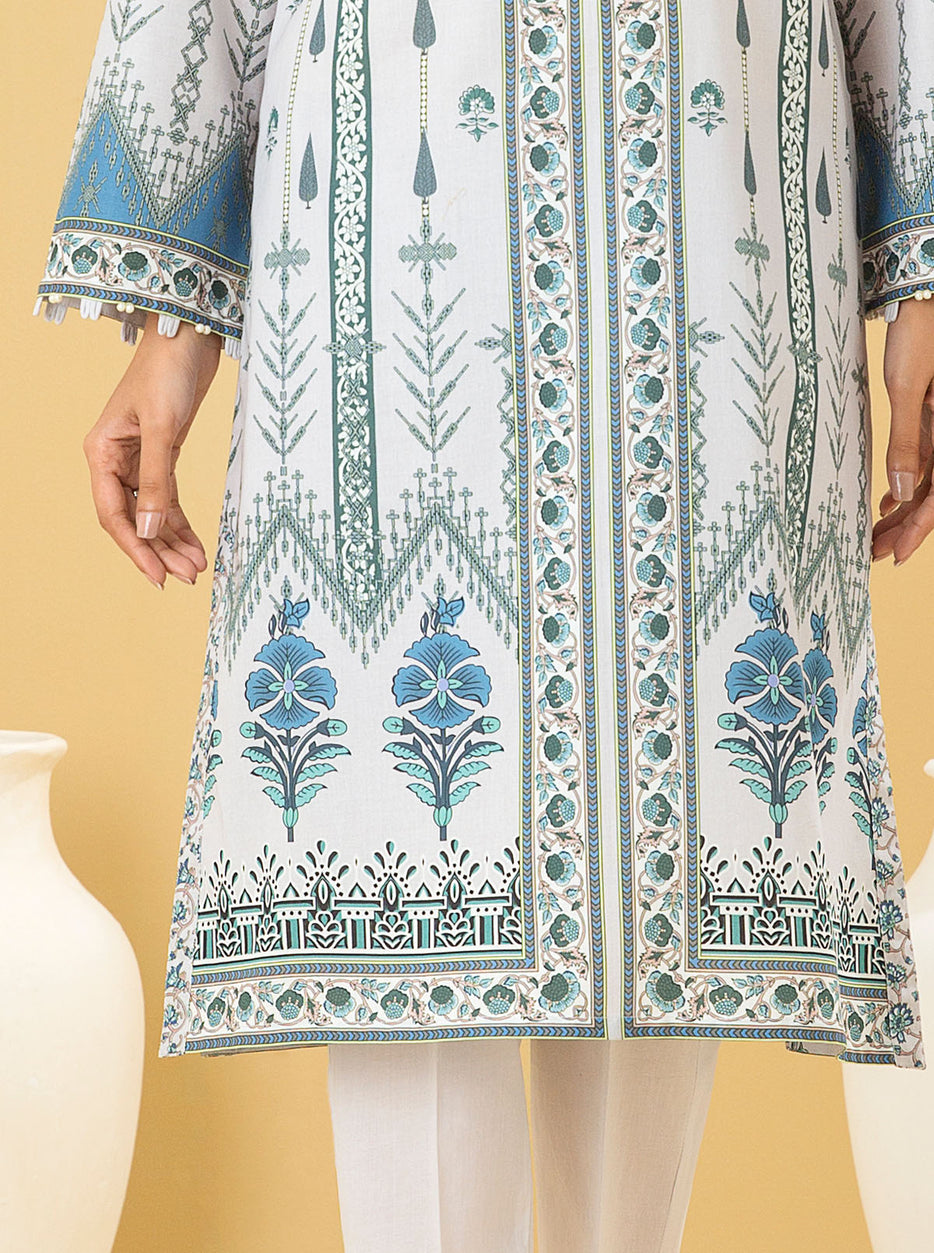 1 PIECE - PRINTED LAWN SHIRT - SPRING ESSENTIAL MORBAGH SU_22