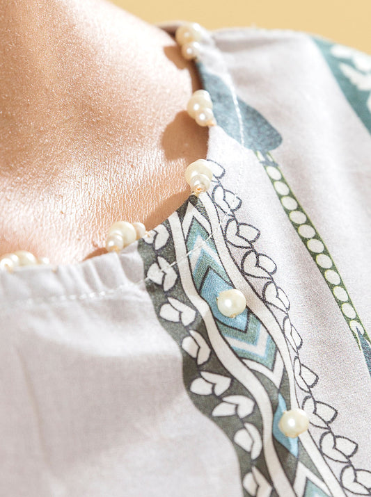 1 PIECE - PRINTED LAWN SHIRT - SPRING ESSENTIAL MORBAGH SU_22