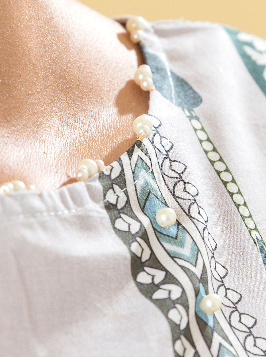 1 PIECE - PRINTED LAWN SHIRT - SPRING ESSENTIAL MORBAGH SU_22