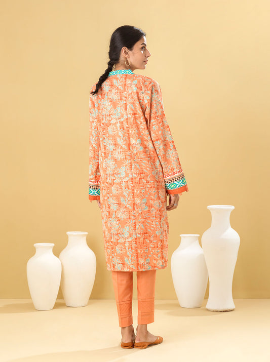 2 PIECE - PRINTED LAWN SUIT - AMBER TONES MORBAGH SU_22