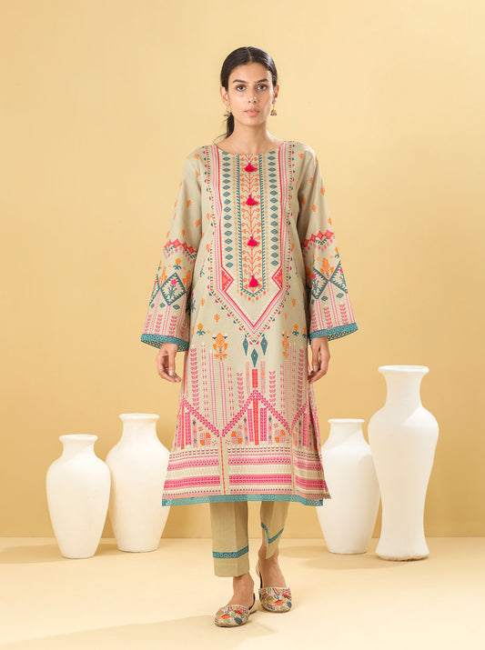 2 PIECE - PRINTED LAWN SUIT - ANTIQUE CRAFT MORBAGH SU_22