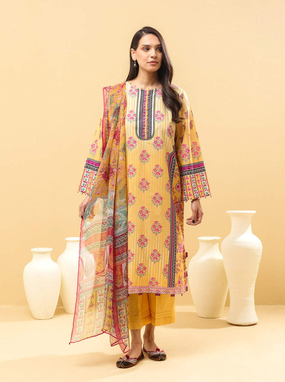 2 PIECE - PRINTED LAWN SUIT - FLORA FANTASIA MORBAGH SU_22