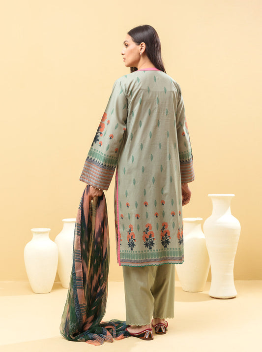 2 PIECE - PRINTED LAWN SUIT - SPRING JADE MORBAGH SU_22