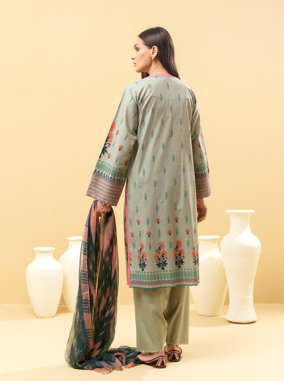 2 PIECE - PRINTED LAWN SUIT - SPRING JADE MORBAGH SU_22
