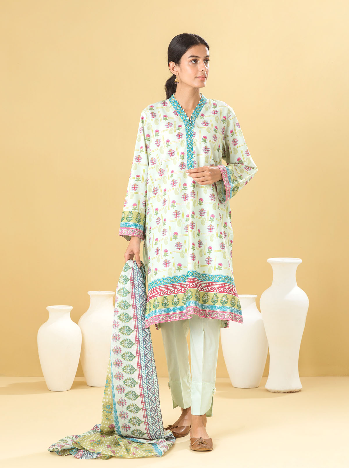 2 PIECE - PRINTED LAWN SUIT - MISTY HINT MORBAGH SU_22