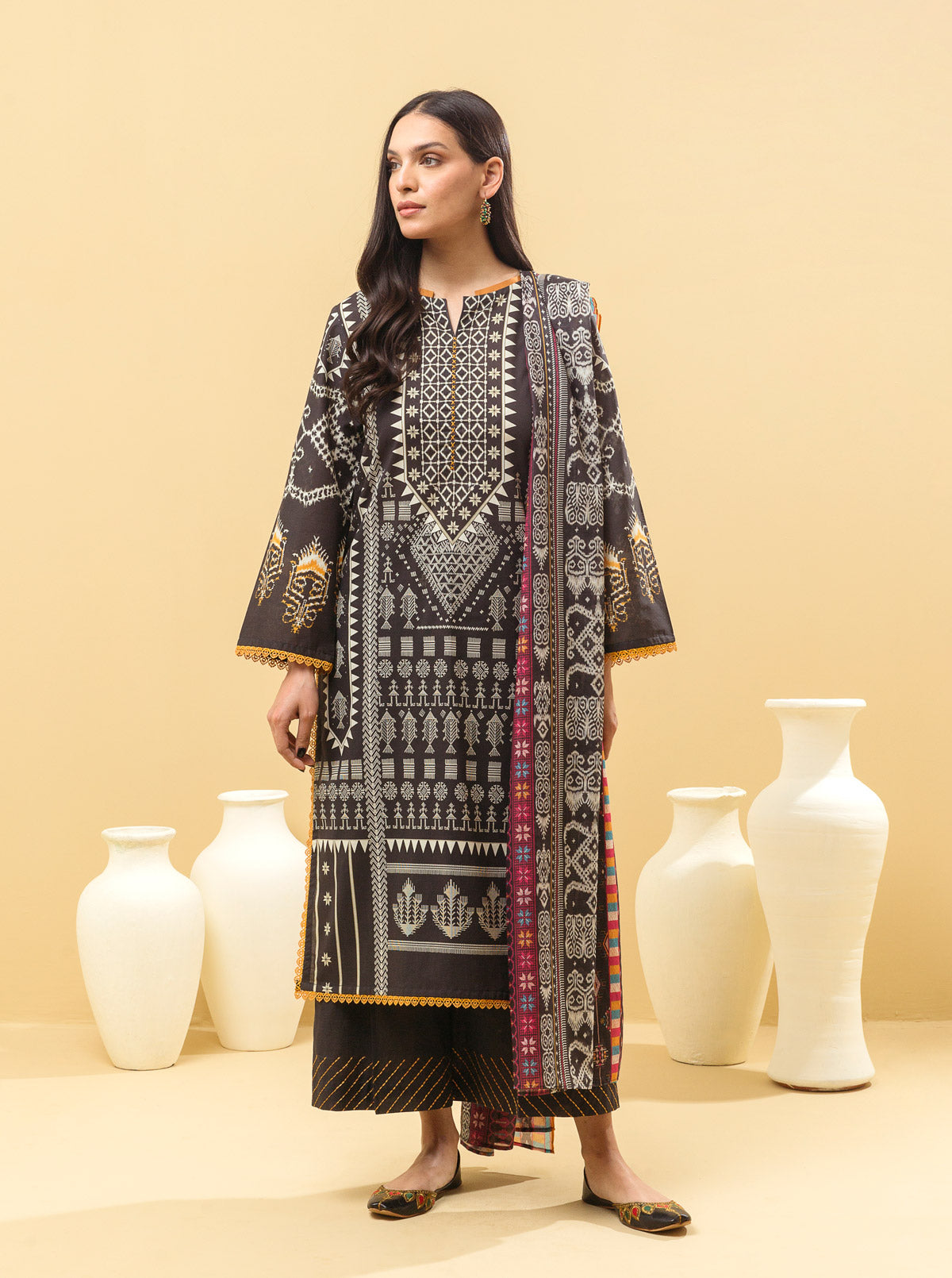 2 PIECE - PRINTED LAWN SUIT - VINTAGE ORNATE MORBAGH SU_22