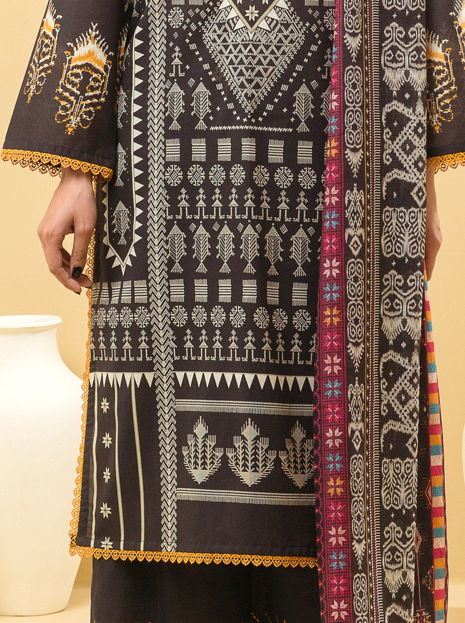 2 PIECE - PRINTED LAWN SUIT - VINTAGE ORNATE MORBAGH SU_22