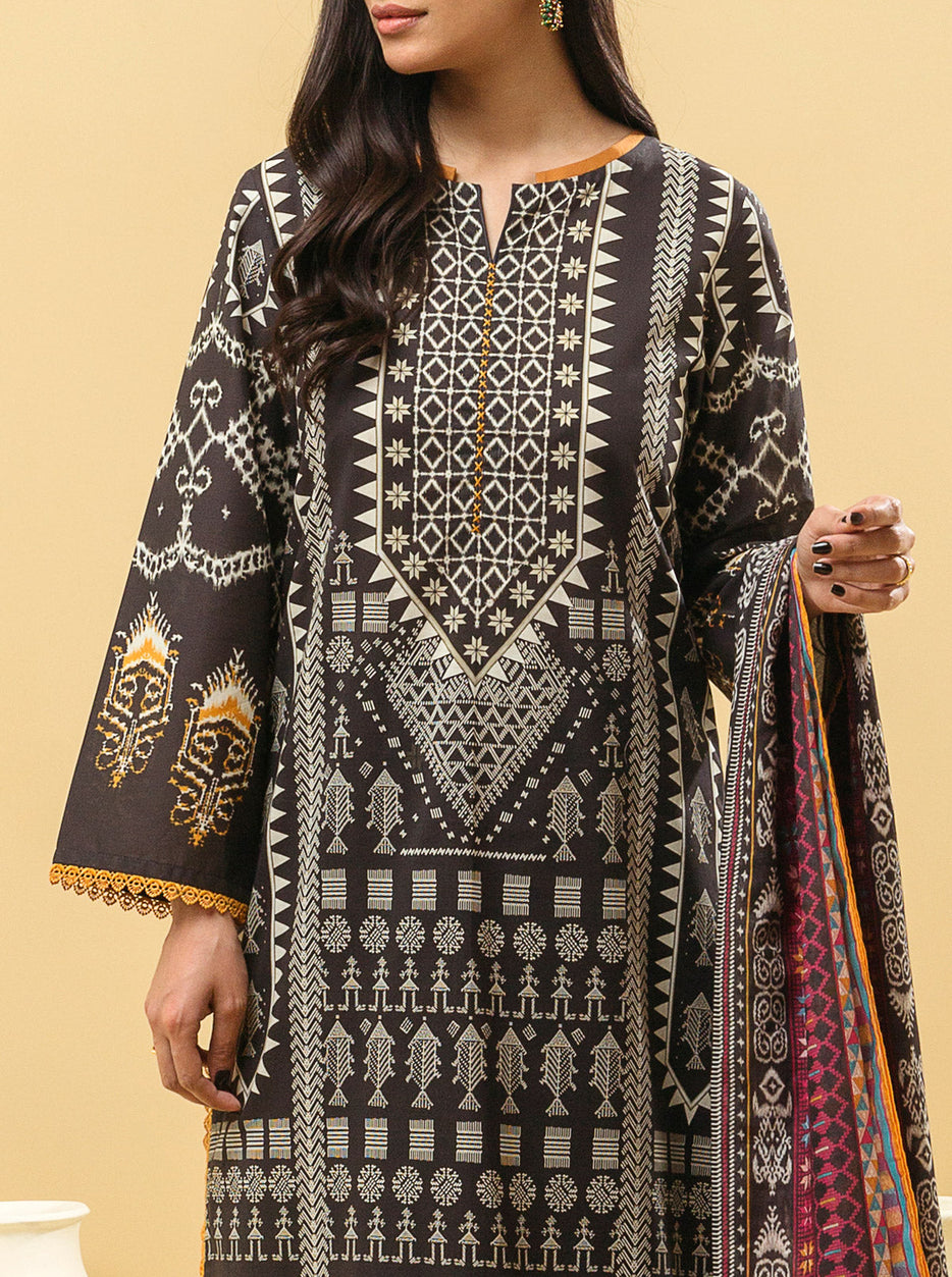 2 PIECE - PRINTED LAWN SUIT - VINTAGE ORNATE MORBAGH SU_22
