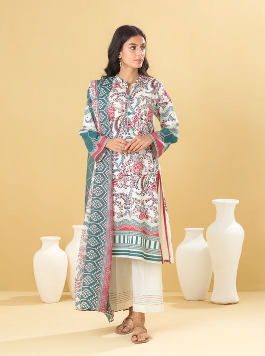 2 PIECE - PRINTED LAWN SUIT - CLASSIC CHINTZ MORBAGH SU_22