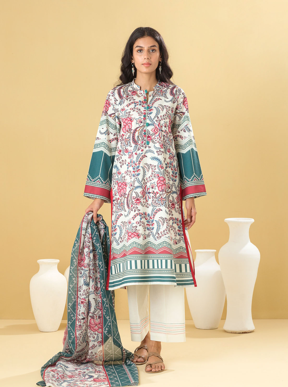 2 PIECE - PRINTED LAWN SUIT - CLASSIC CHINTZ MORBAGH SU_22