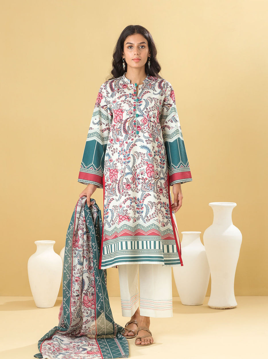 2 PIECE - PRINTED LAWN SUIT - CLASSIC CHINTZ MORBAGH SU_22