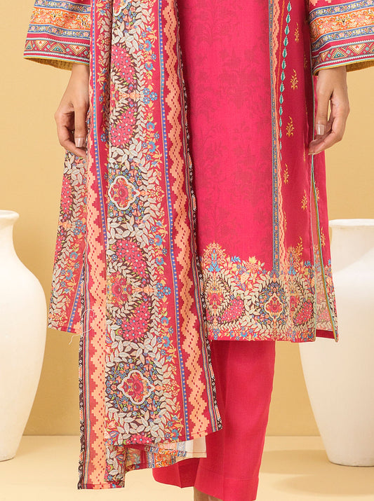3 PIECE - PRINTED LAWN SUIT - FUCHSIA GLEAM MORBAGH SU_22